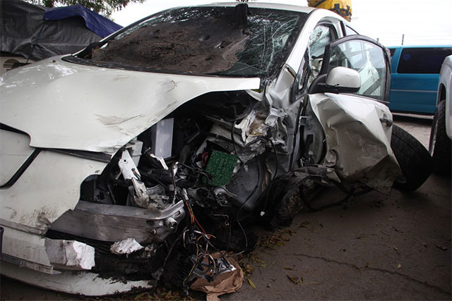damage after a car crash