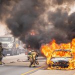 car crash results in burn injuries