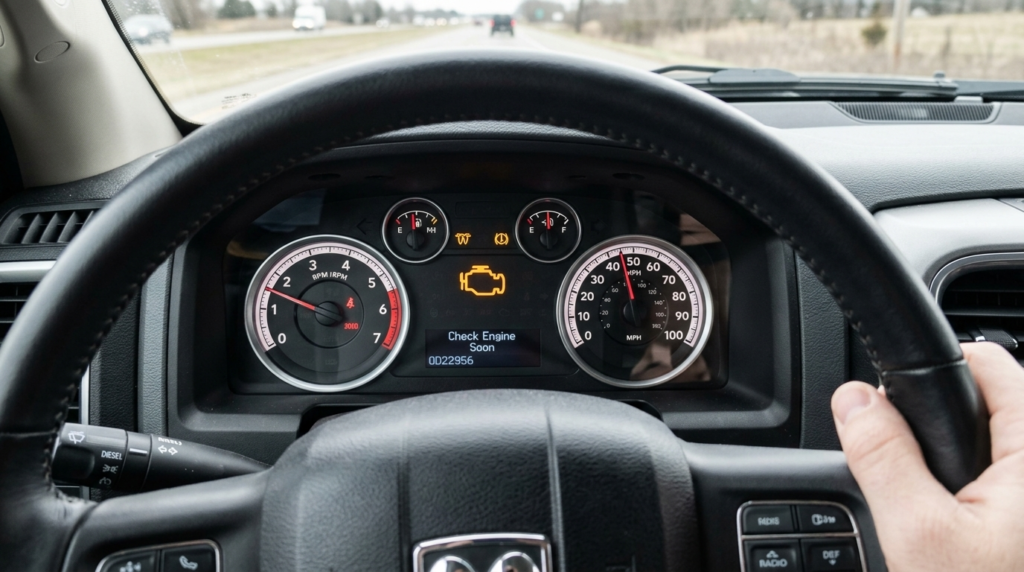 check engine light on in your diesel truck